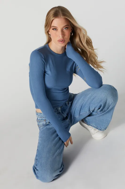 Ribbed Long Sleeve Top sold by Urban Planet