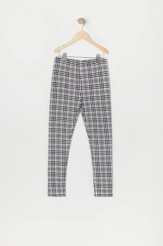Legging doublé de similifourrure à carreaux pour fille sold by Urban Planet