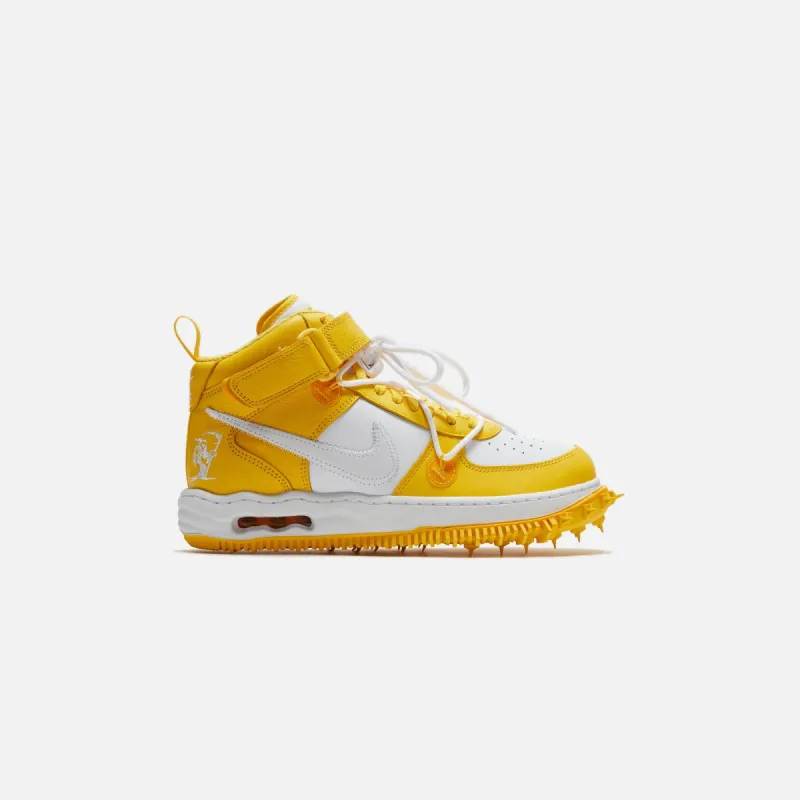 Nike x Off-White Air Force 1 Mid - White / White / Varsity Maize sold by Kith