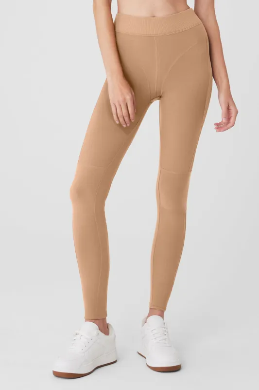 Alosoft High-Waist Head Start Legging - Toasted Almond sold by Alo Yoga