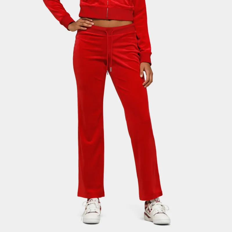 Juicy Couture Women's OG Big Bling Velour Track Pants / Coco Red sold by JD Sports