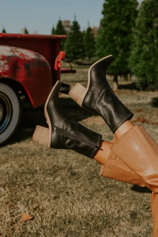 The Issey Faux Leather Boot In Black sold by Impressions