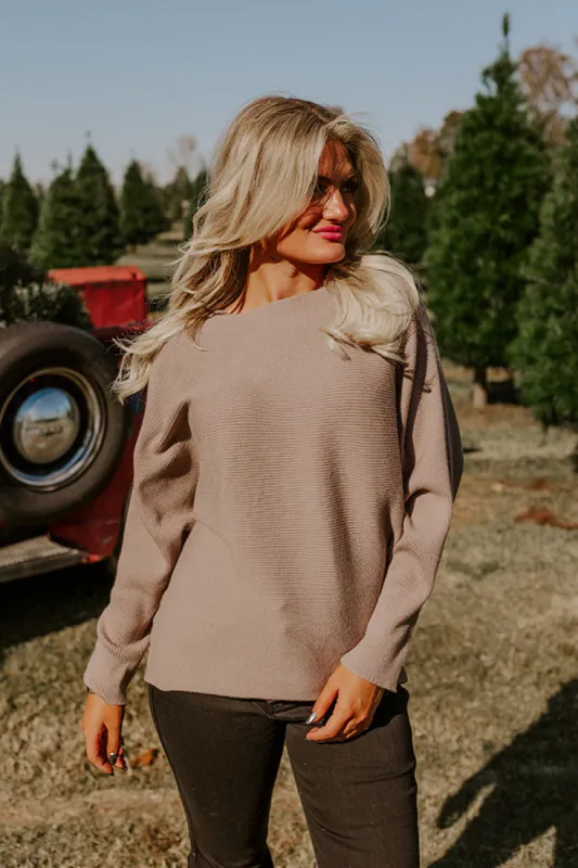 Caffeine Crush Top In Taupe sold by Impressions
