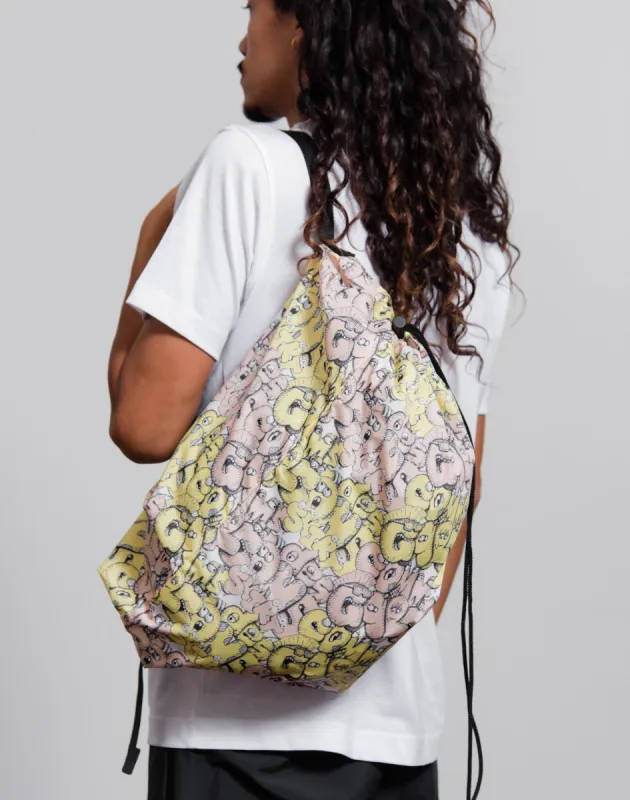 Kaws CDG Logo Print Bag Yellow K201 sold by Nomad