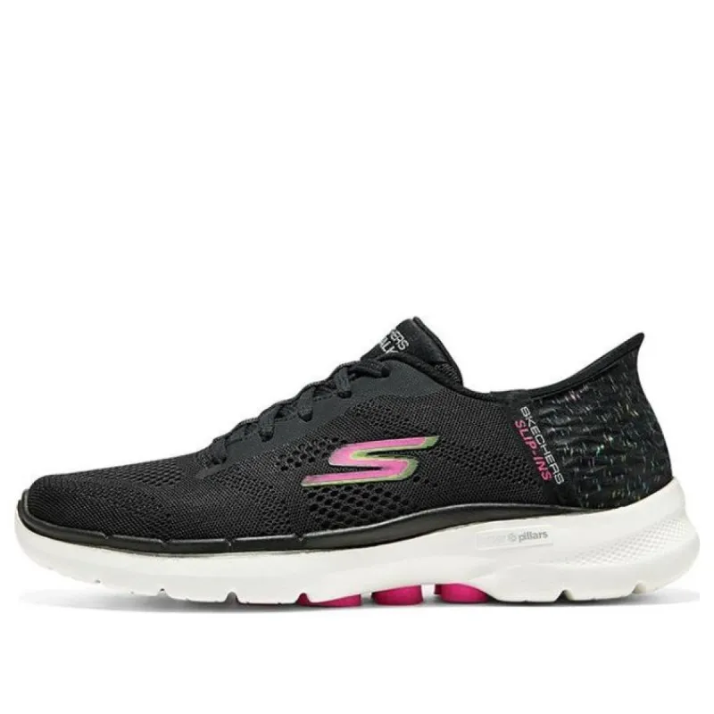 (WMNS) Skechers Go Walk 6 Slip In 'Black Multicolor' 124627-BKMT sold by KicksCrew