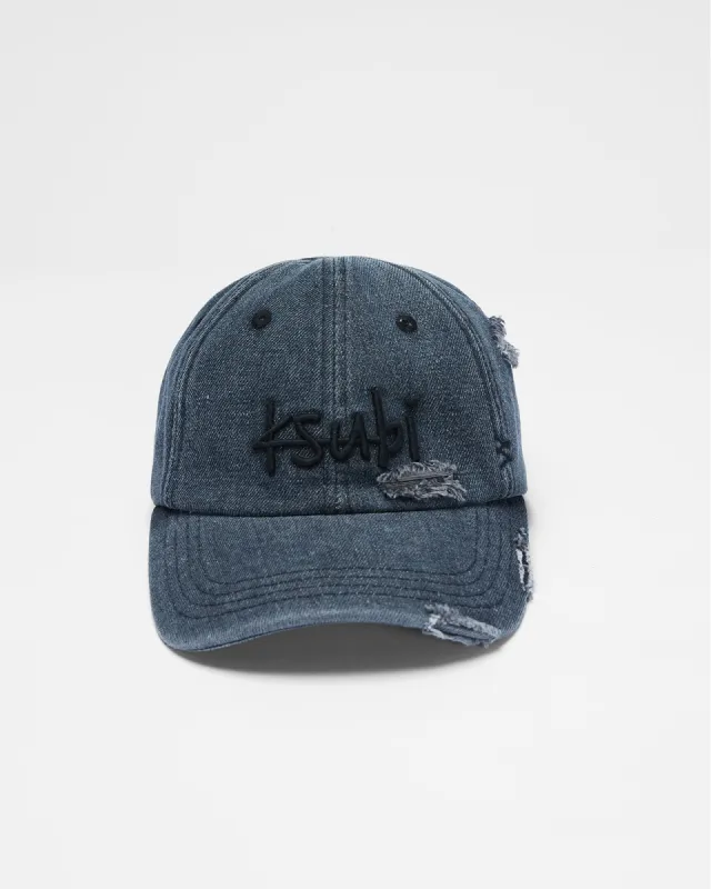 【豪発】スビ KSUBI 1999 lofi cap ecru trashed キャップ 1999 Lofi Trashed Denim Hat - Ecru | Ksubi ++