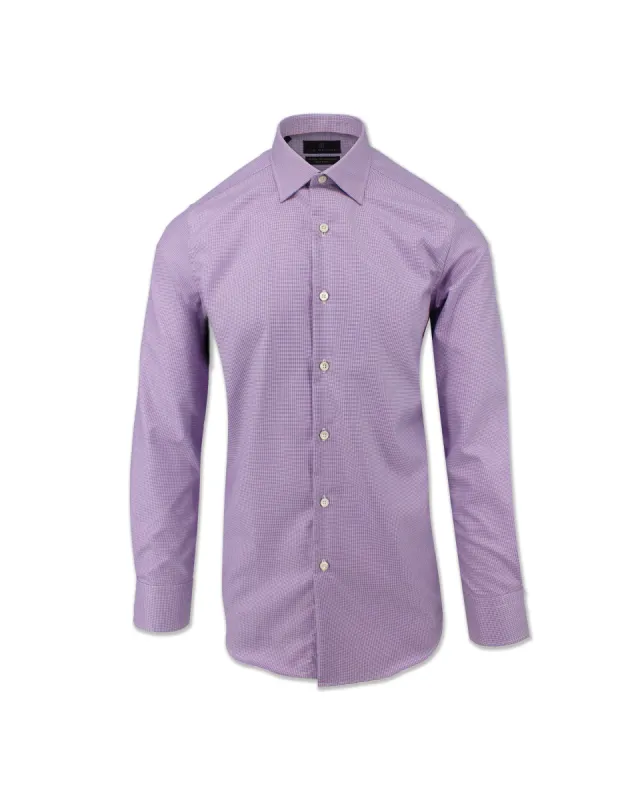 Purple Mini-Houndstooth Dress Shirt sold by Ike Behar