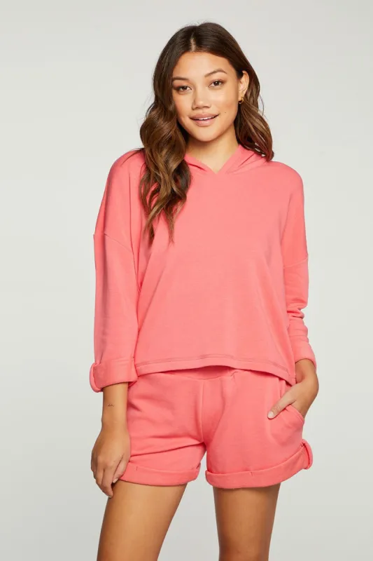 Slub French Terry Rolled Sleeve Pullover Hoodie sold by Chaser