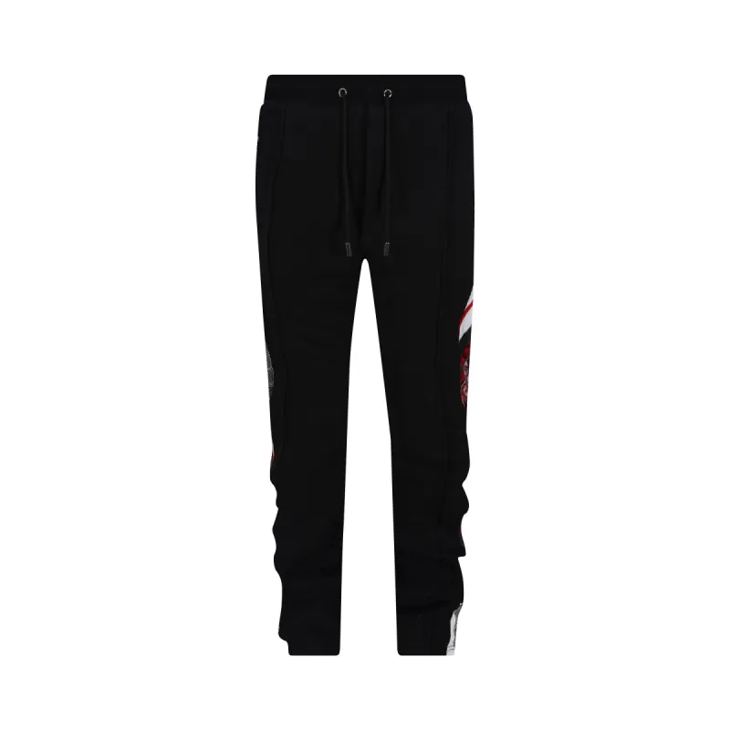 COOGI Sweater Pieced Fleece Jogger - Red-Black sold by COOGI