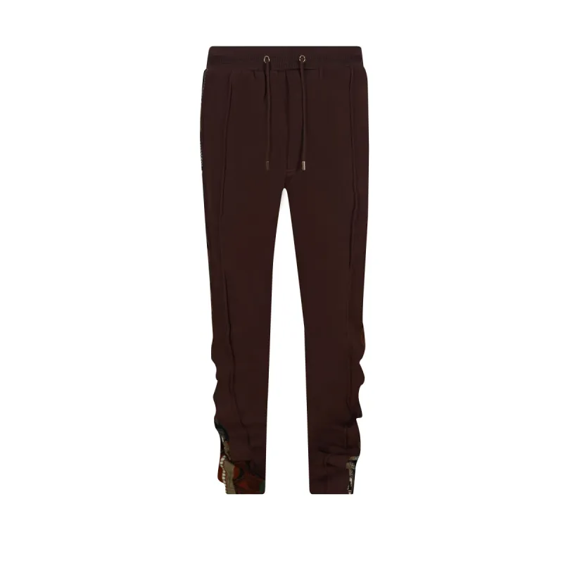 COOGI Sweater Pieced Fleece Jogger - Brown sold by COOGI