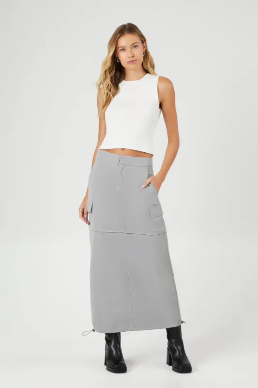 Jupe midi cargo avec taille coulissante à barillet sold by Urban Planet