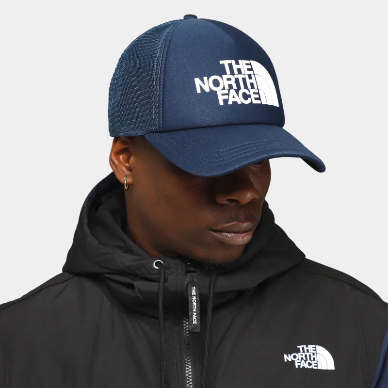 The North Face TNF Logo Trucker Cap / Summit Navy | Parallel