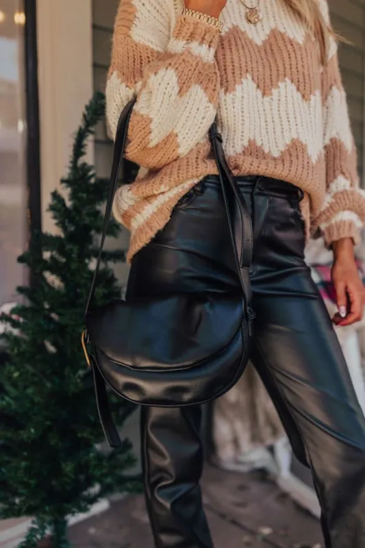 Early Start Faux Leather Crossbody In Black sold by Impressions