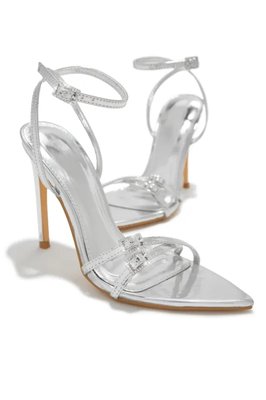 Glamorous Party Embellished High Heels - Silver sold by Miss Lola