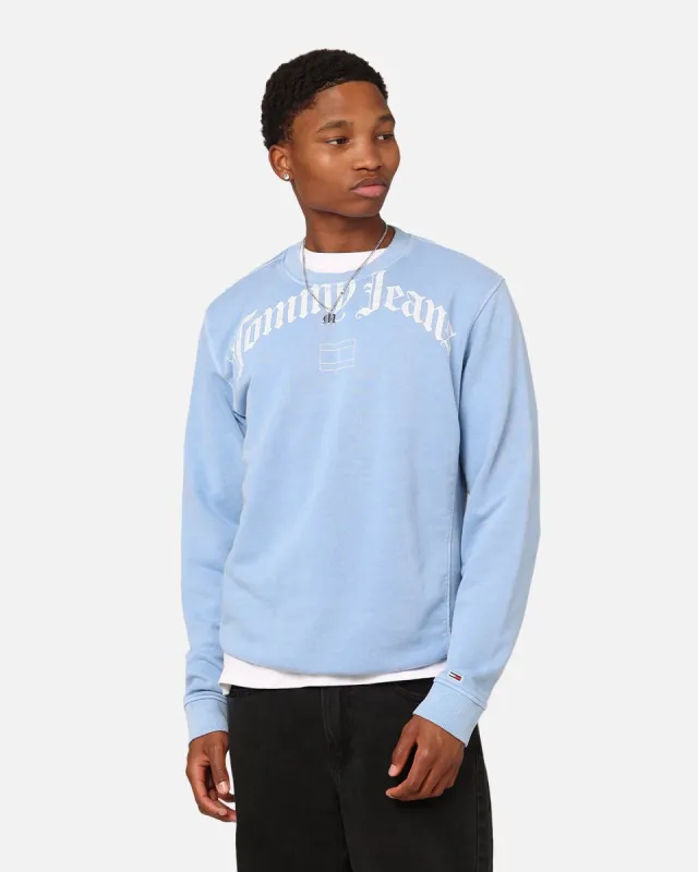 Tommy Jeans Relaxed Grunge Arch Crewneck Chambray Blue sold by Culture Kings