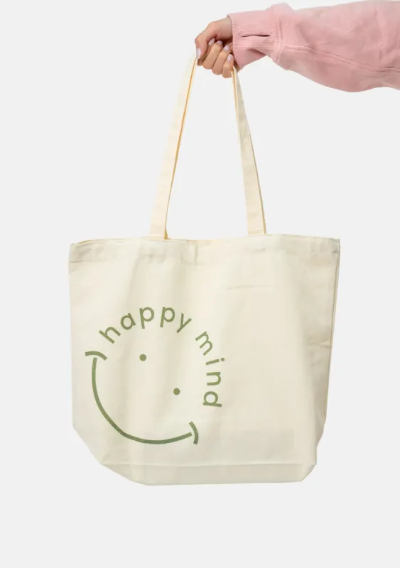 Happy Mind Tote Bag sold by Vitae Apparel