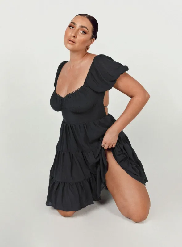 Danny Mini Dress Black sold by Princess Polly