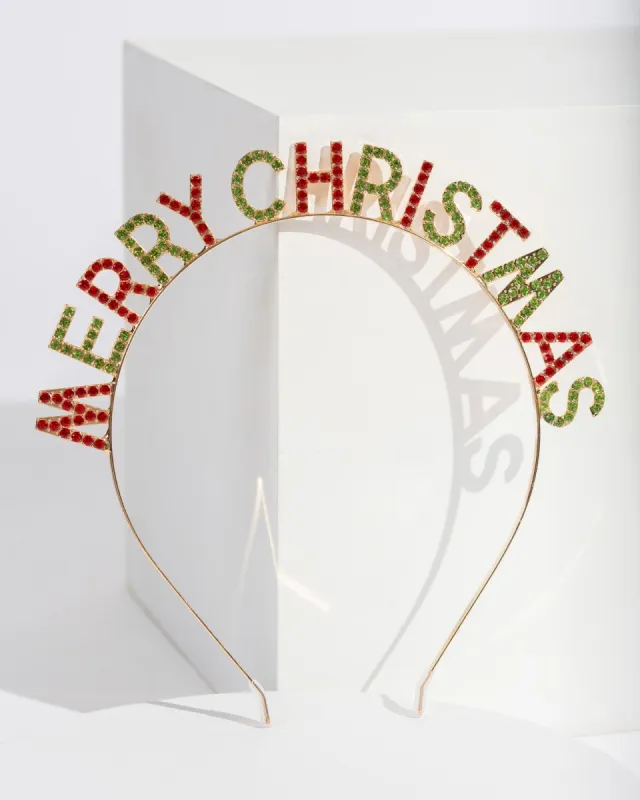 Gold Merry Christmas Headband sold by Collete Hayman
