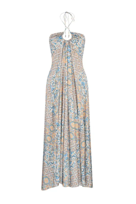 Azalia Trinity Maxi Dress - Cobalt Ornate sold by Tigerlily