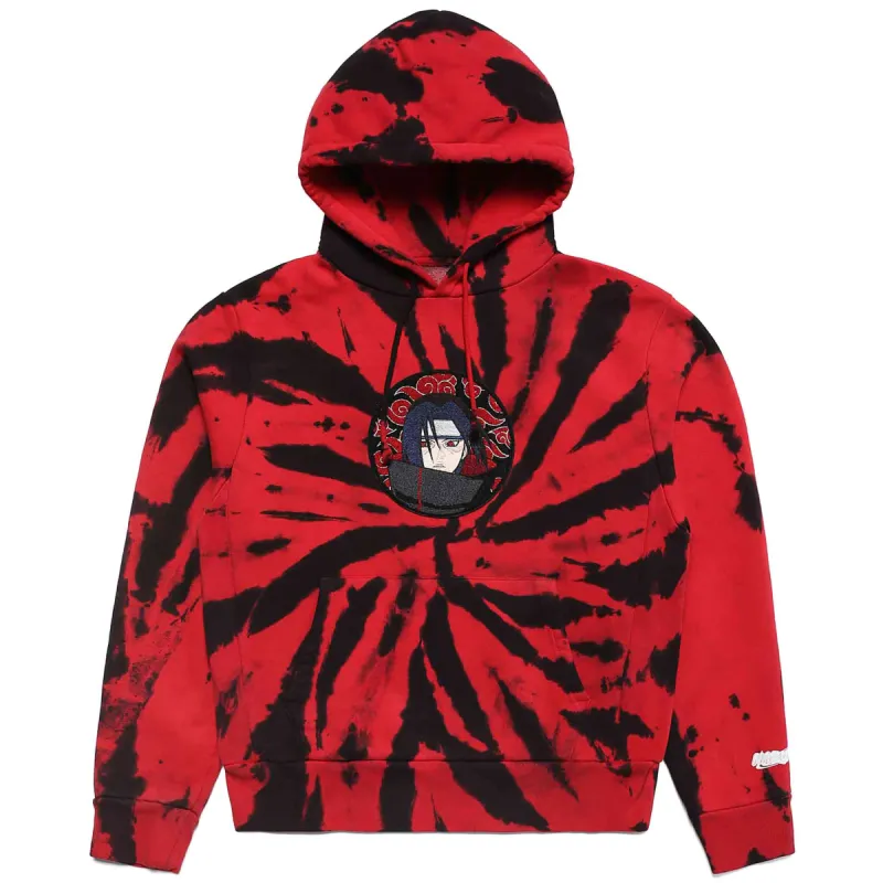 SHIPPUDEN ITACHI CHENILLE HOODIE (RED TIE DYE) sold by hypland