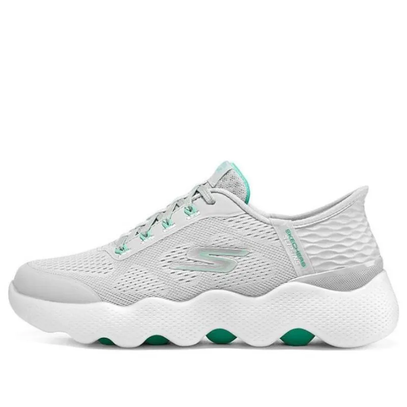 (WMNS) Skechers GO WALK Massage Fit 'Grey Aqua' 124916-GYAQ sold by KicksCrew