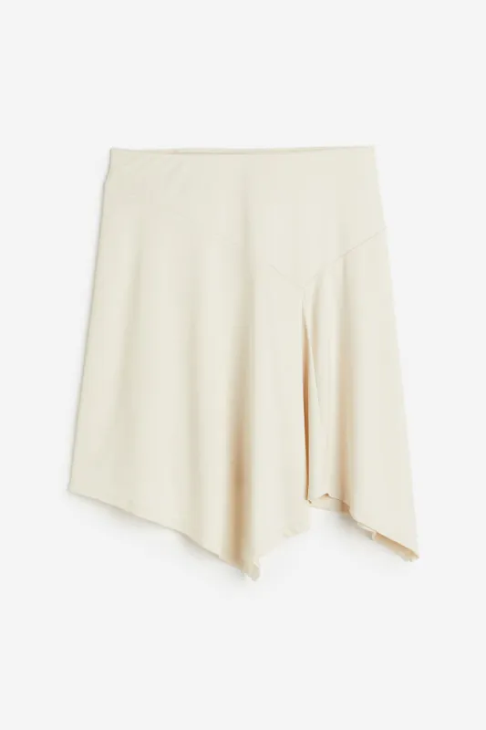H & M - Asymmetric skirt - Beige sold by H&M