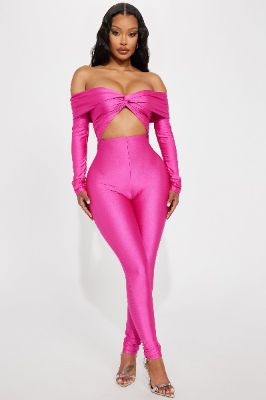 Take Me Dancing Jumpsuit  - Fuchsia sold by Fashion Nova