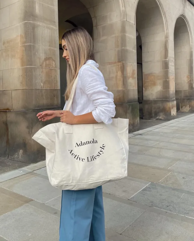 Active Lifestyle Tote Bag - Cream/Black sold by Adanola
