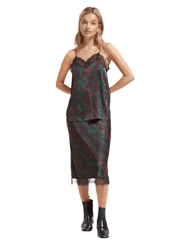 Satin Midi Skirt sold by Pepin