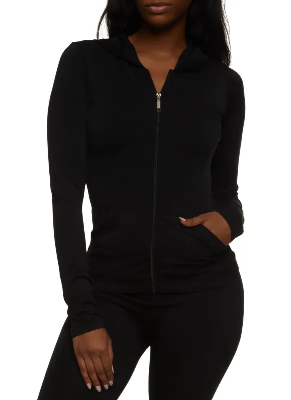 Ribbed Knit Zip Front Track Jacket sold by Rainbow