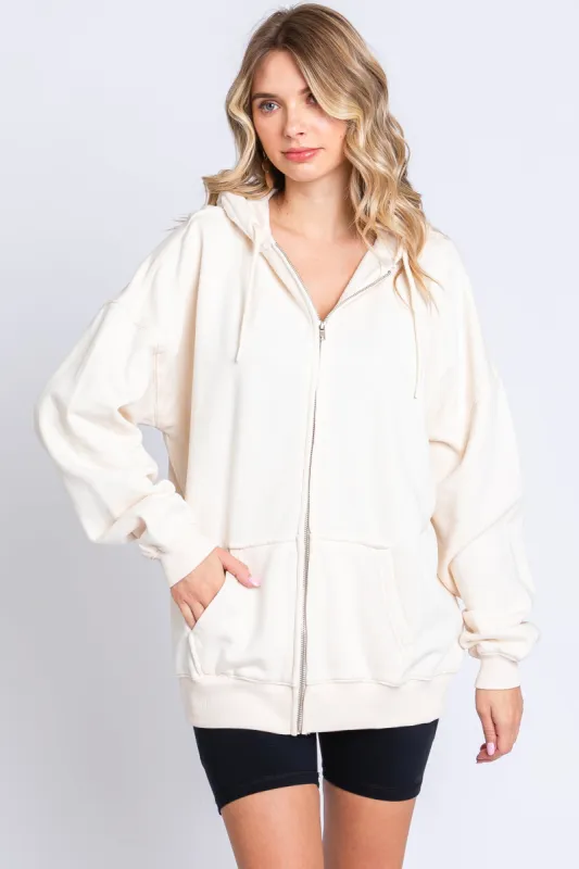 Cream Hooded Jacket sold by Pinkblush
