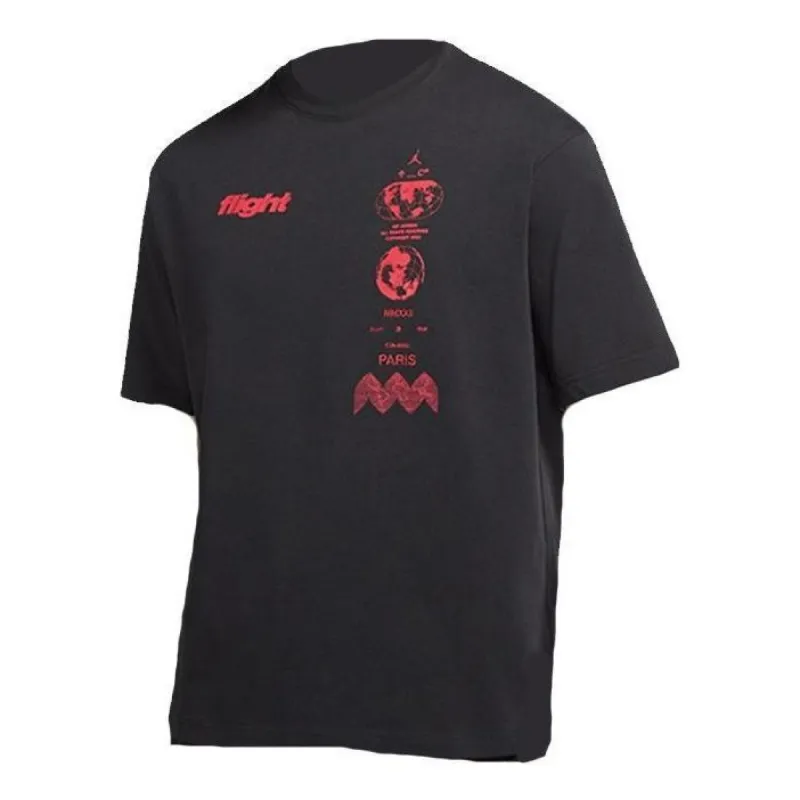 Air Jordan Flight Heritage 85 T-Shirt 'Black Red' DV3076-045 sold by KicksCrew