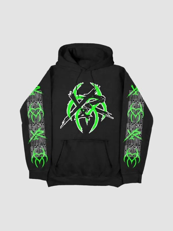 Y&R x Hazheart Young & Heartless Hoodie - Black sold by Young & Reckless