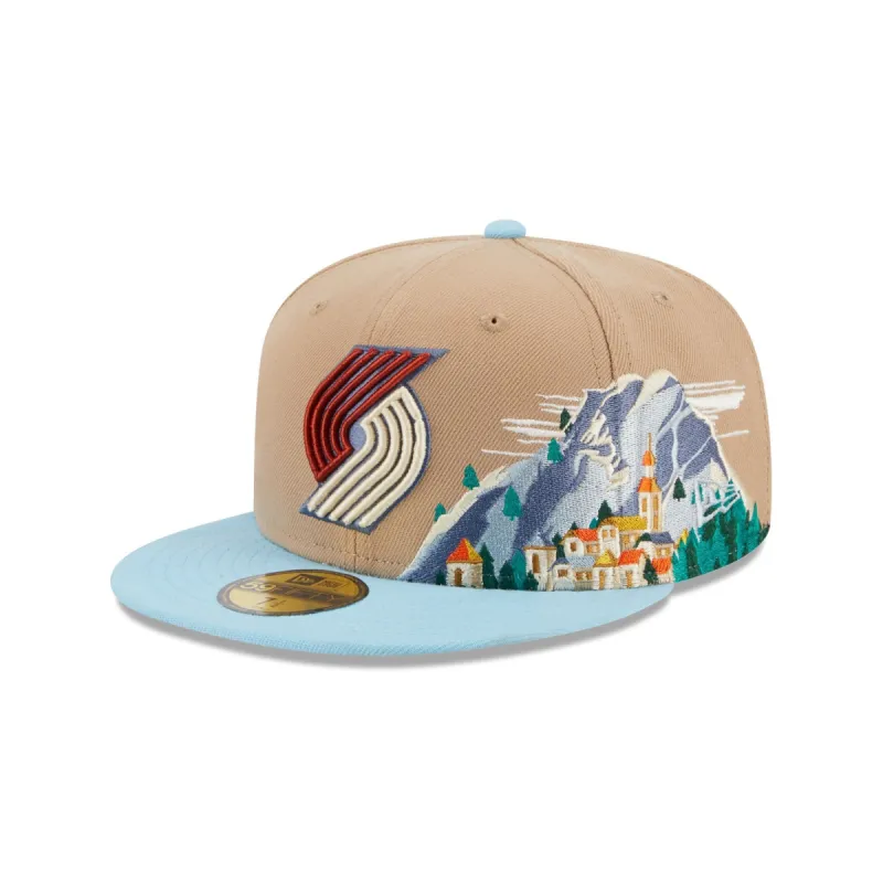 Portland Trail Blazers Snowcapped 59FIFTY Fitted Hat sold by New Era