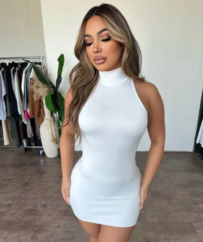 Elsy Mini Dress (White) sold by OOTDFash