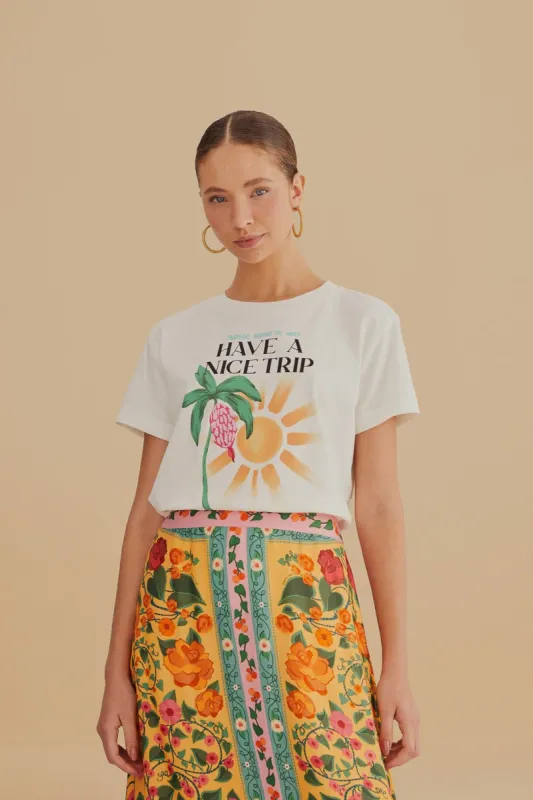 Have A Nice Trip Organic Cotton Fit T-Shirt sold by FARM Rio