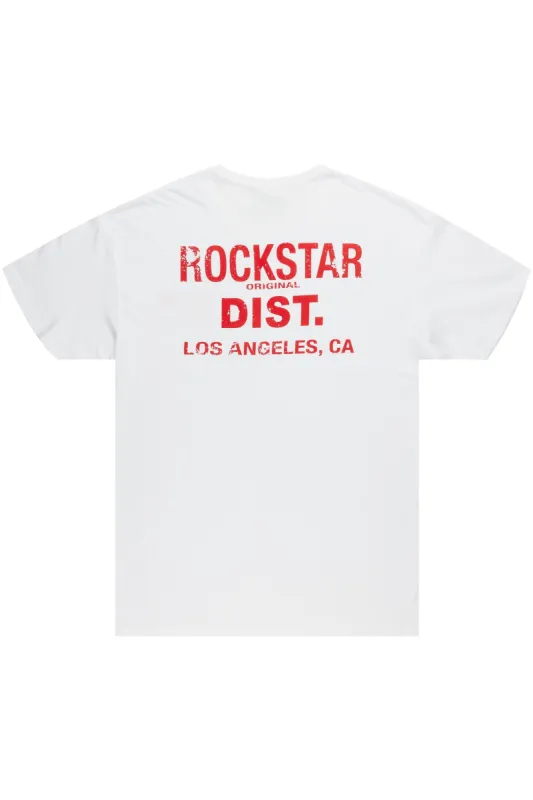 Lake White/Red Graphic T-Shirt sold by Rockstar Original