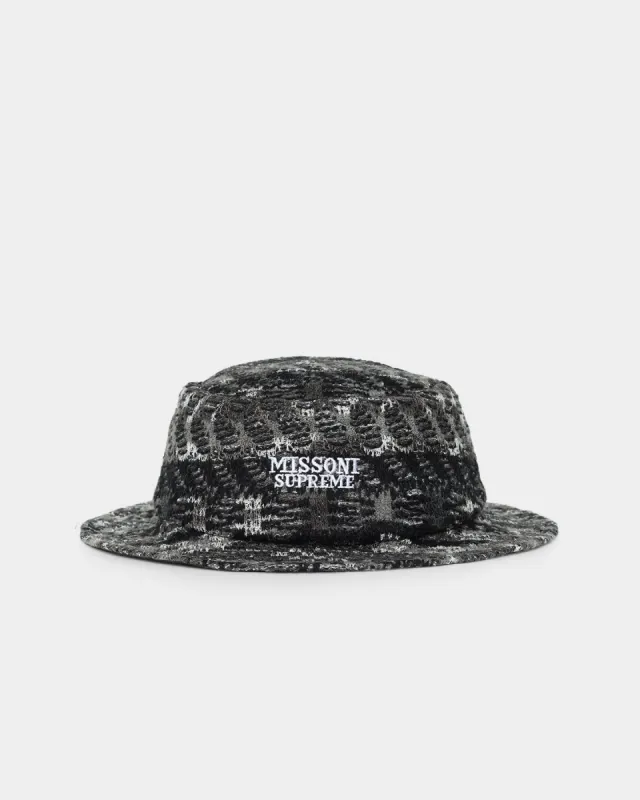 Culture Kings Supreme X Missoni Crusher Bucket Hat Black
