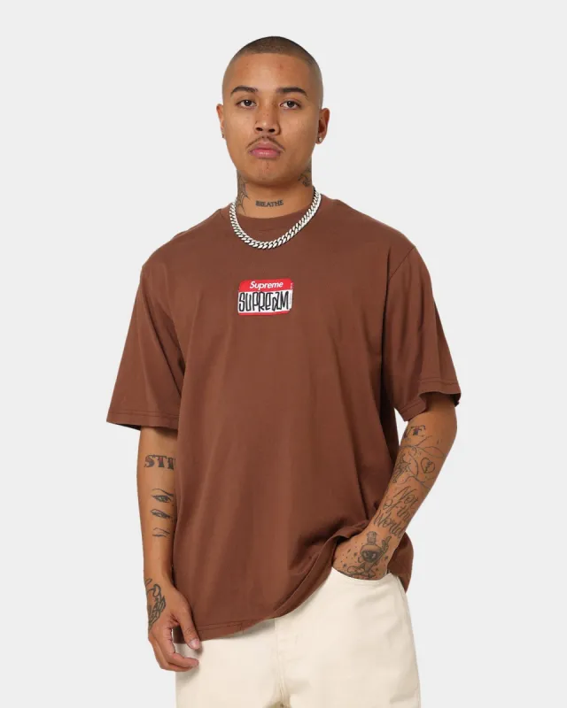 Tシャツ・カットソー Supreme Gonz Nag S/S Top Natural Supreme Gonz Nametag S S Top (FW21) - $68