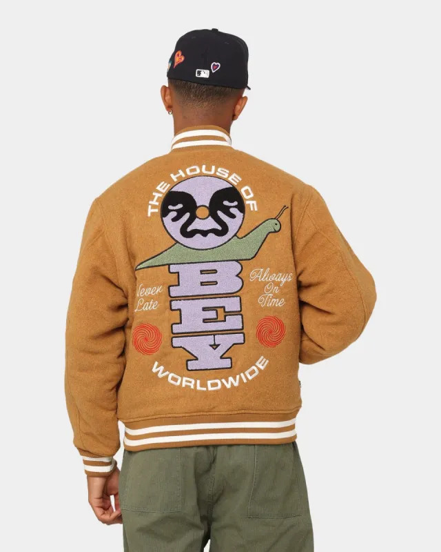 Obey Time Varsity Jacket Brown sold by Culture Kings