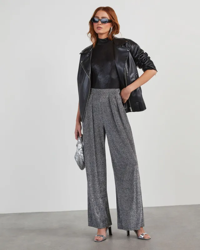 Meet And Greet Lurex Knit Trouser Pants sold by Vici