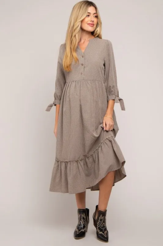 Camel Turtleneck Sweater Mini Dress sold by Pinkblush