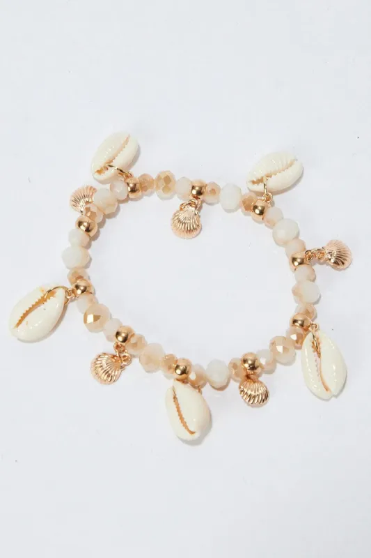 Gold Shell Charm Bracelet sold by Ally Fashion