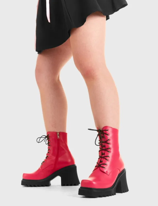 In Opposition Chunky Platform Ankle Boots sold by Lamoda