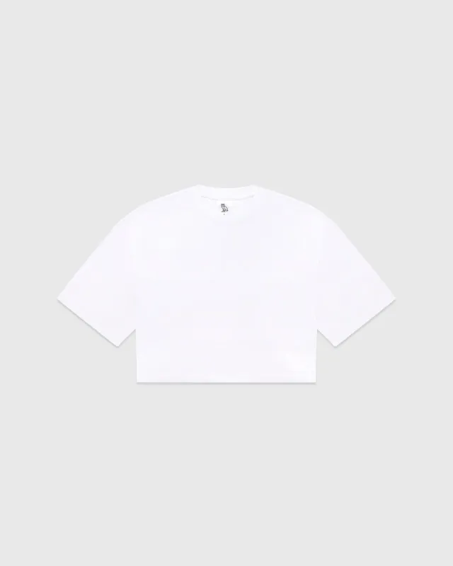 Cropped Shortsleeve T-Shirt - White sold by OVO