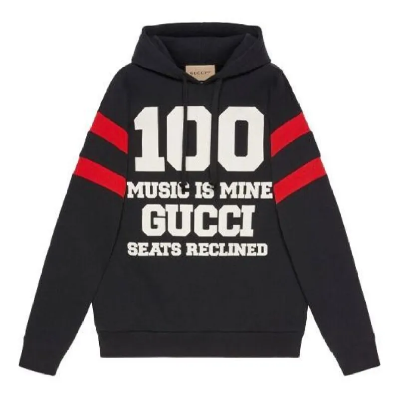 (WMNS) GUCCI 100 Cotton Hoodie 'Black' 660282-XJDW6-1152 sold by KicksCrew