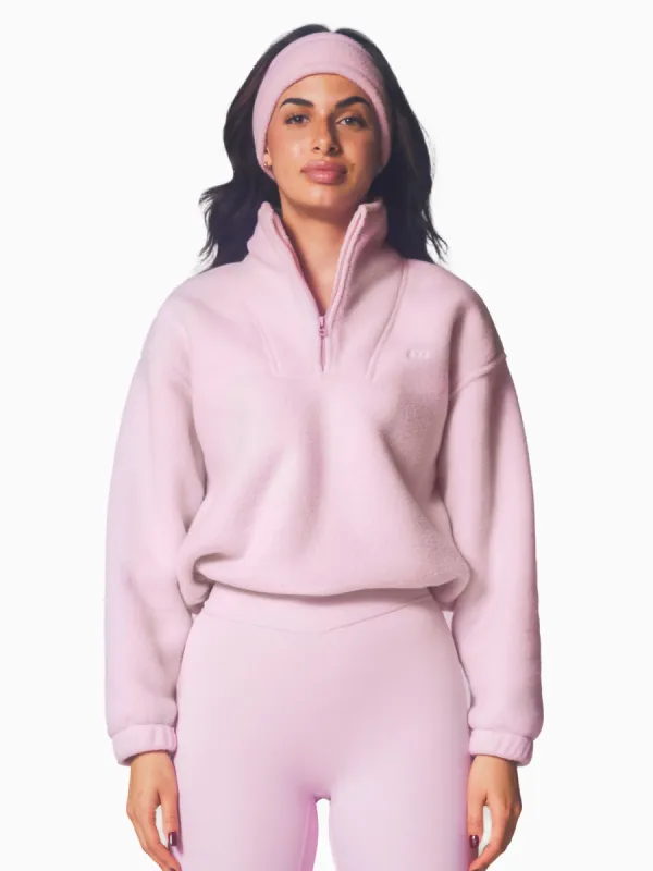 COTTON TOUCH NYLON QUARTER ZIP パーカー The Cozy Quarter Zip + Headband / Parfait | Parallel