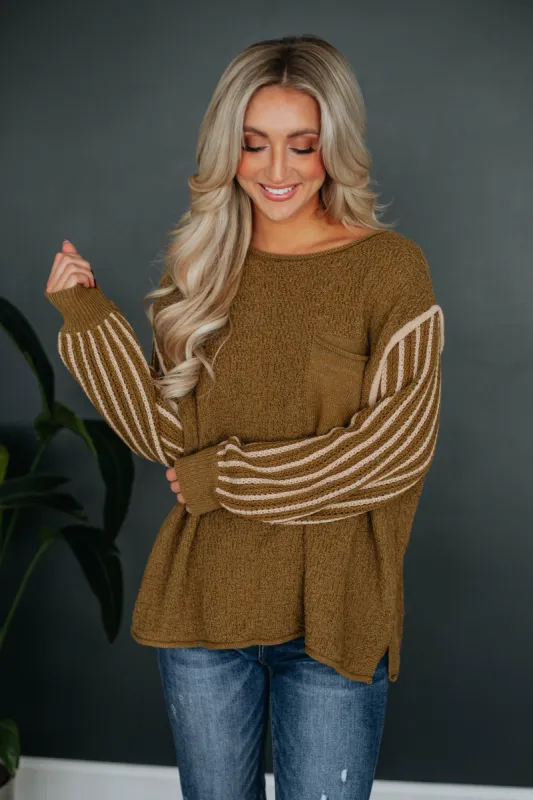 Montgomery Contrast Sweater sold by Wild Oak Boutique
