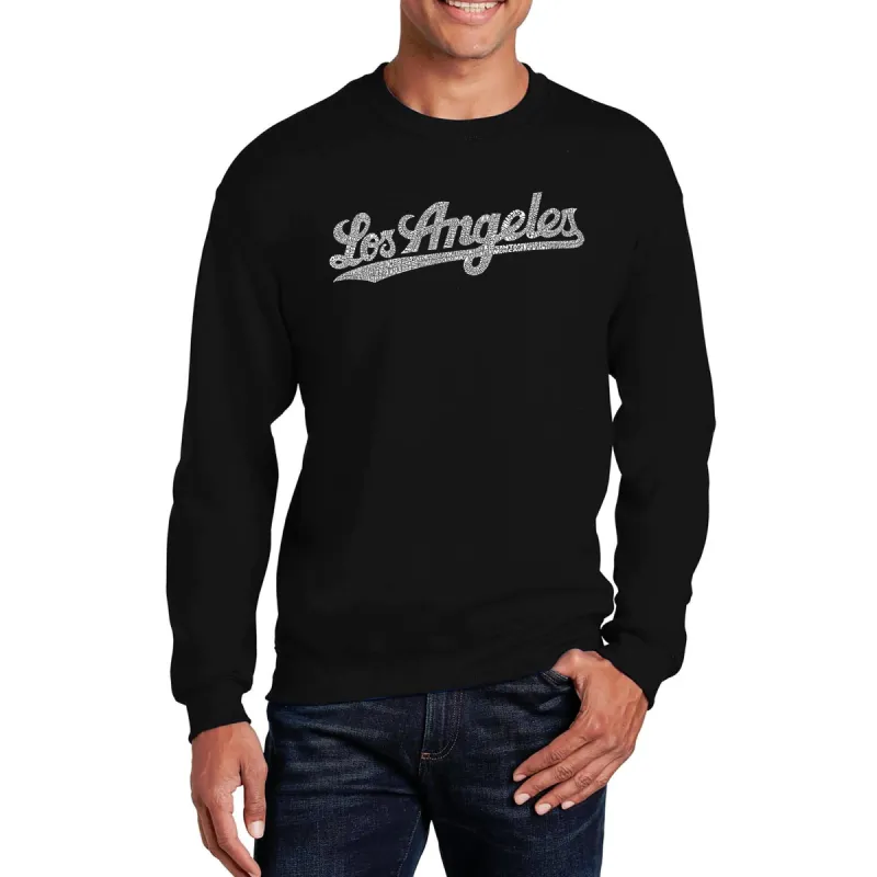 LOS ANGELES NEIGHBORHOODS - Men's Word Art Crewneck Sweatshirt sold by LA Pop Art