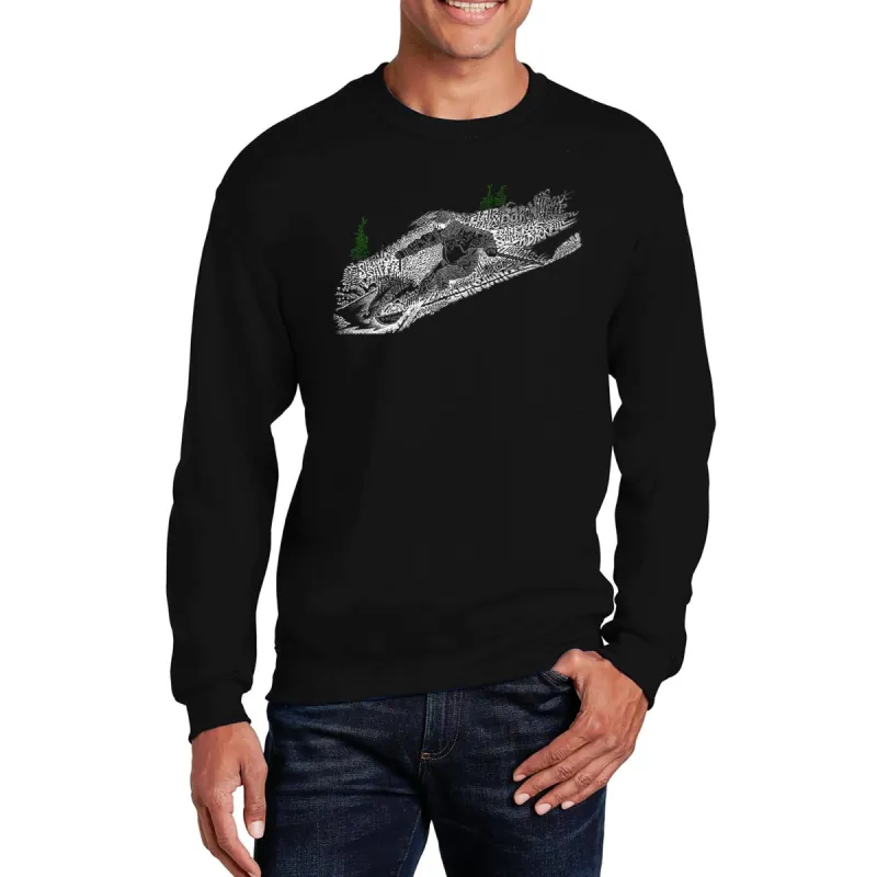 Ski - Men's Word Art Crewneck Sweatshirt sold by LA Pop Art